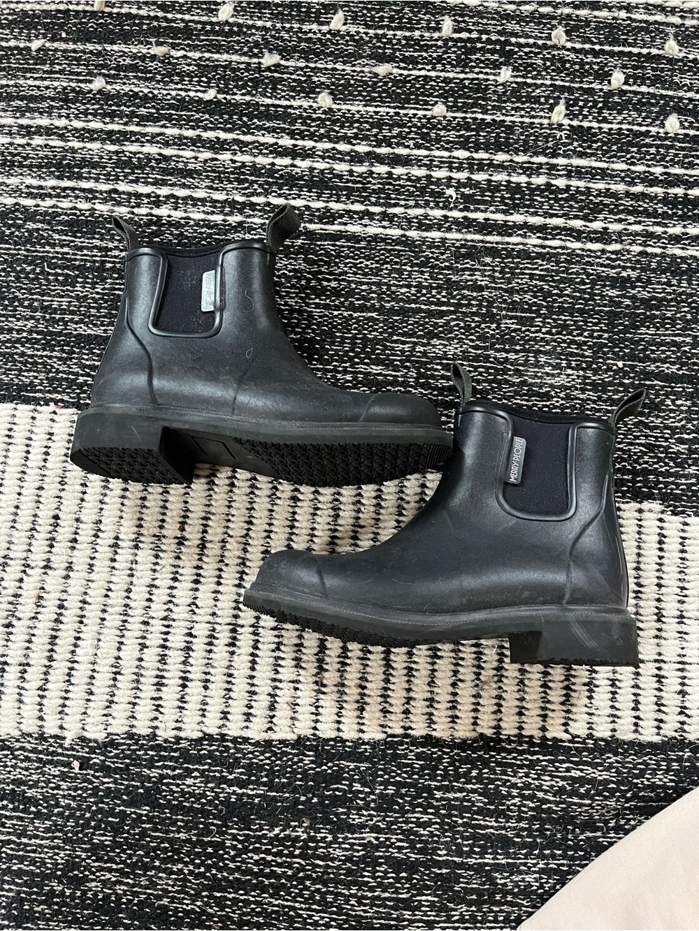 Merry People Waterproof Black Chelsea Rain Boots - Women